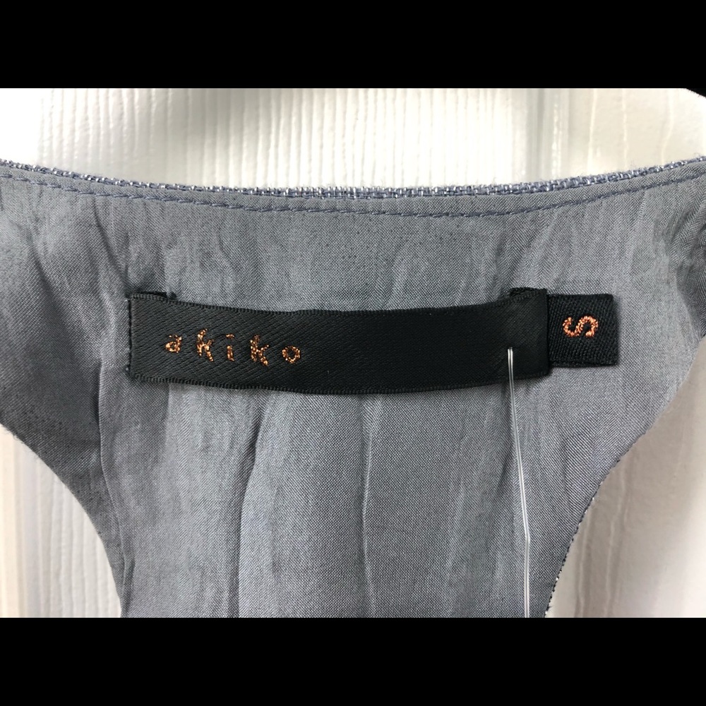 Akiko Racerback Tank Top Metallic Grey Small - Picture 3 of 5